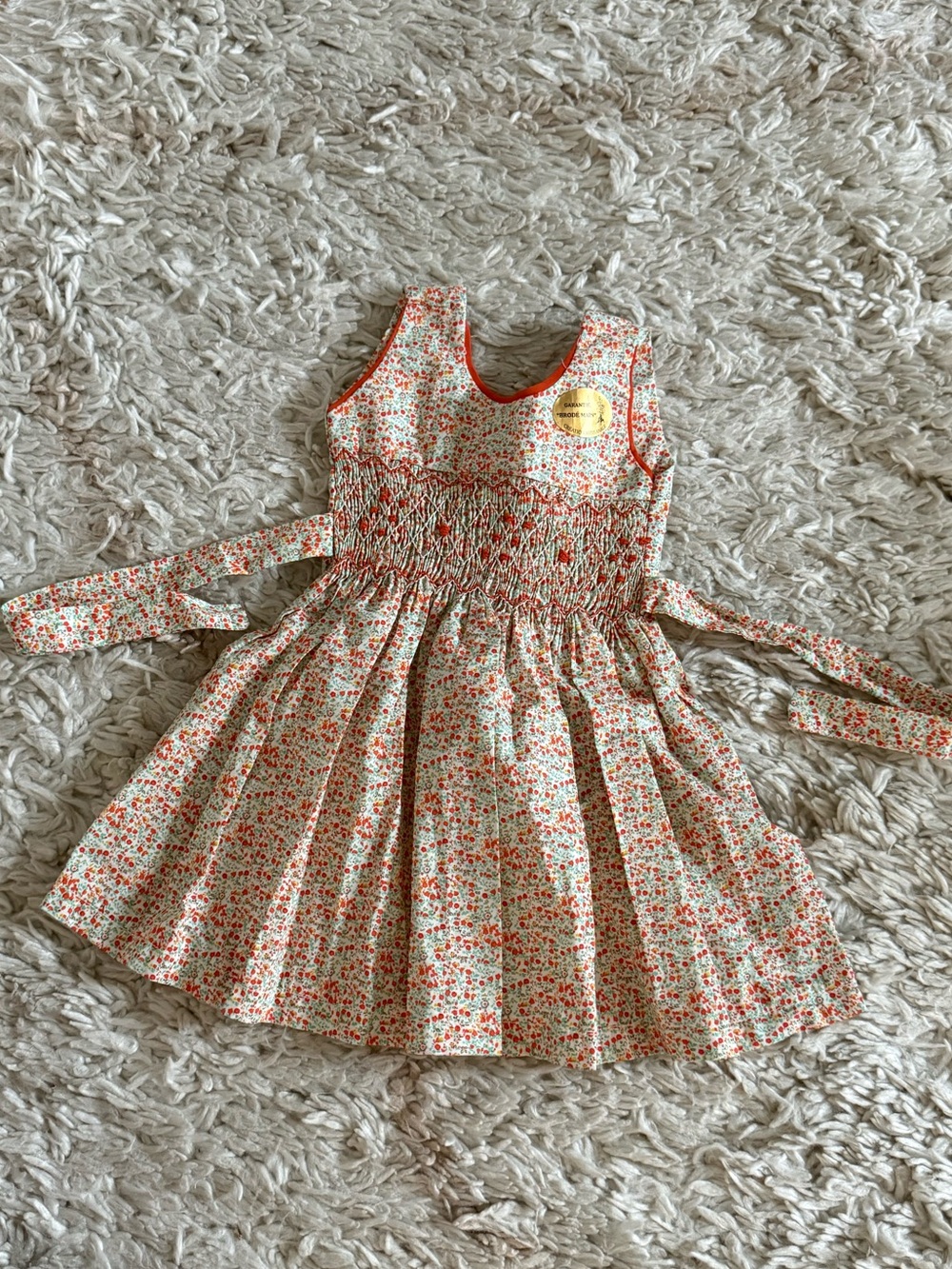 Baby girl Floral Smock Sleeveless Dress